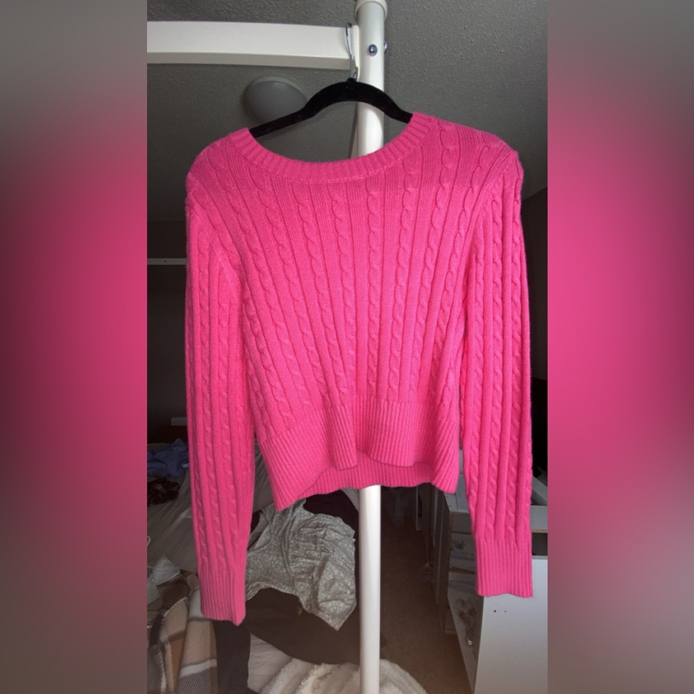 Pink knit sweater